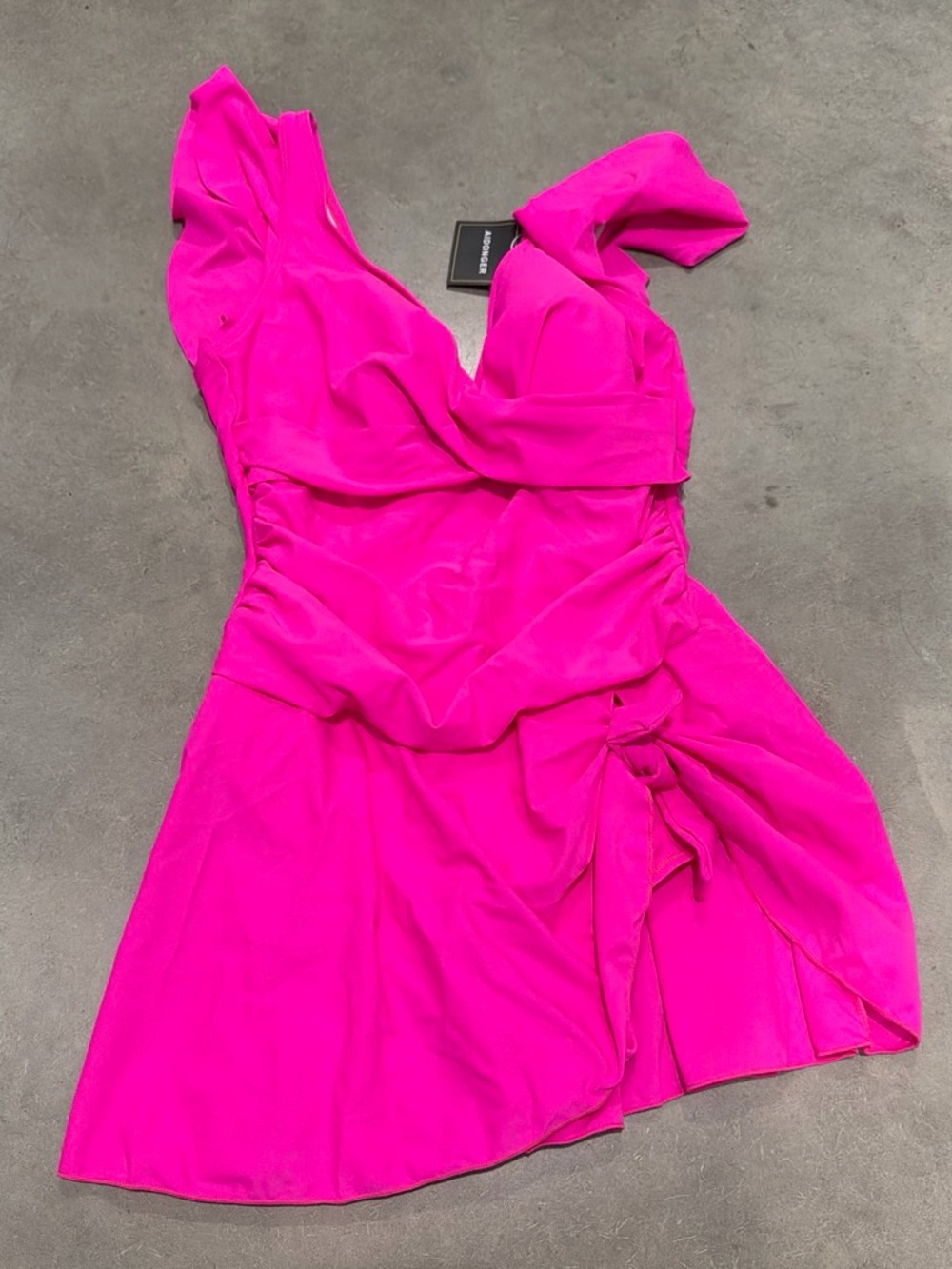 Women’s Hot Pink One-Shoulder Dress
